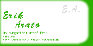 erik arato business card