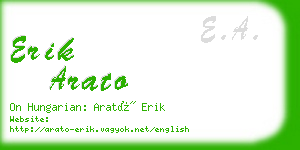 erik arato business card